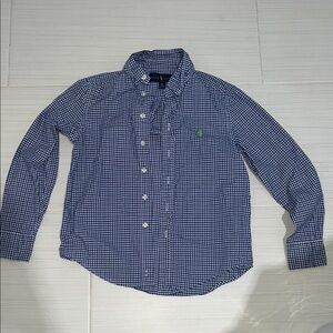 Kids Blue Ralph Lauren Checkered Shirt